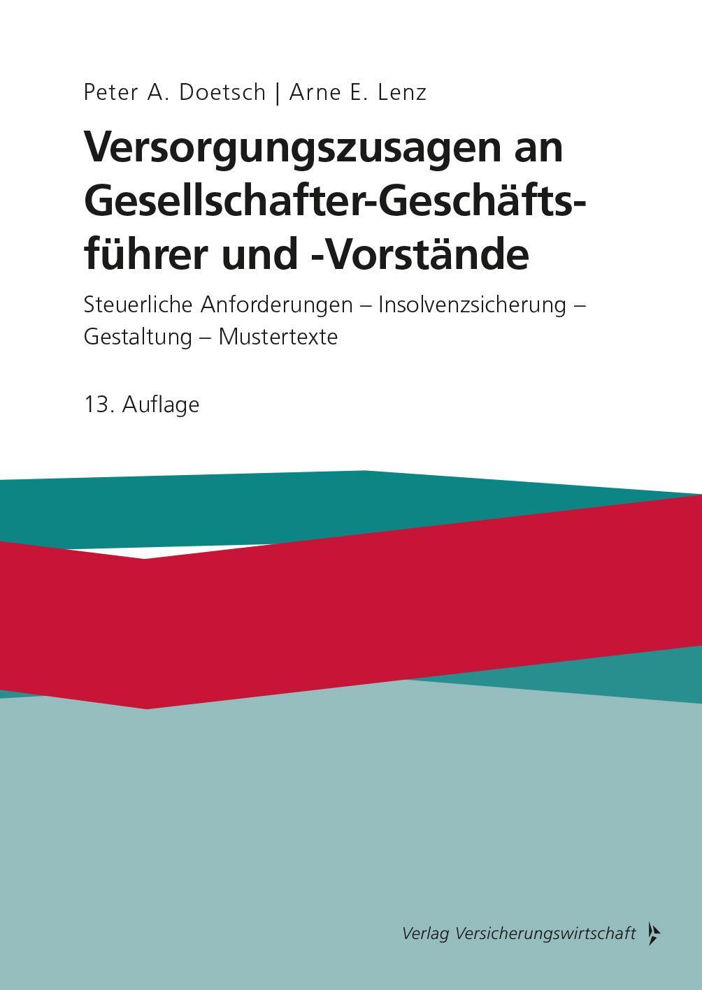 Cover: 9783963294938 | Versorgungszusagen an Gesellschafter-Geschäftsführer und -Vorstände