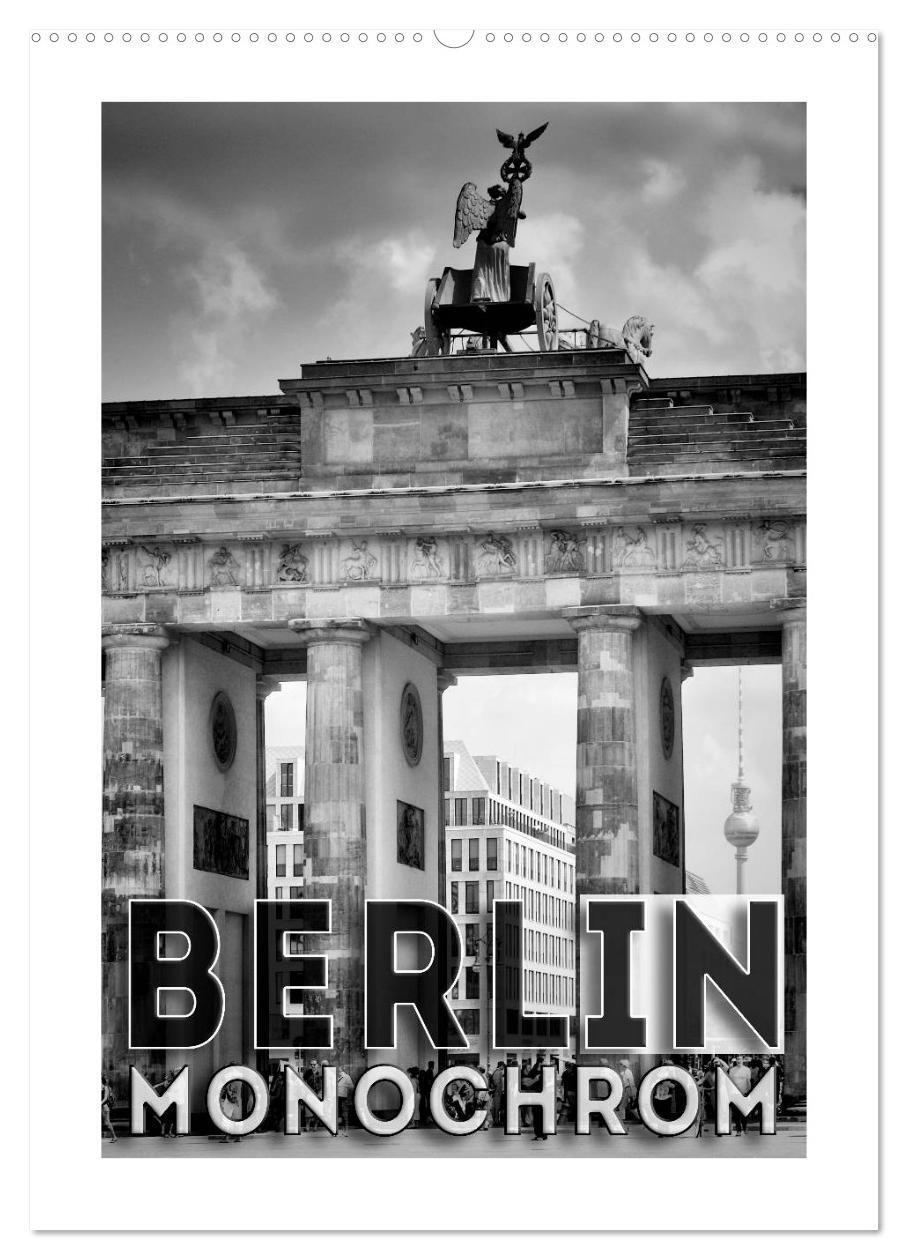 Cover: 9783383371493 | BERLIN in Monochrom (Wandkalender 2024 DIN A2 hoch), CALVENDO...