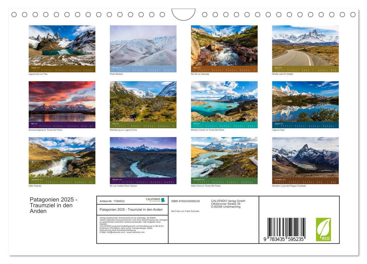 Bild: 9783435595235 | Patagonien 2025 - Traumziel in den Anden (Wandkalender 2025 DIN A4...