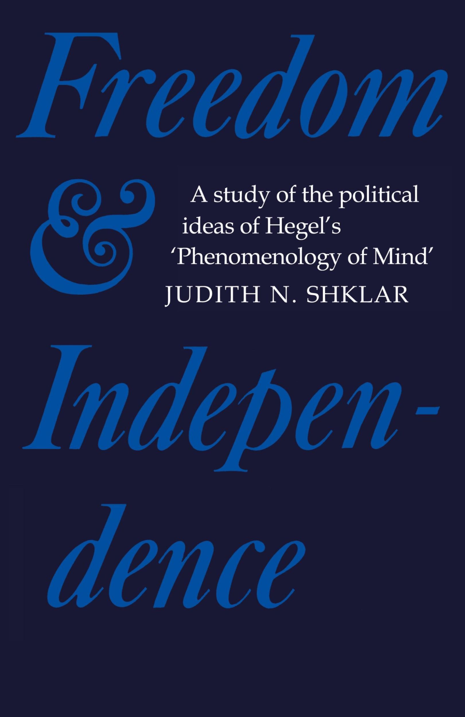 Cover: 9780521143240 | Freedom and Independence | Judith N. Shklar | Taschenbuch | Englisch