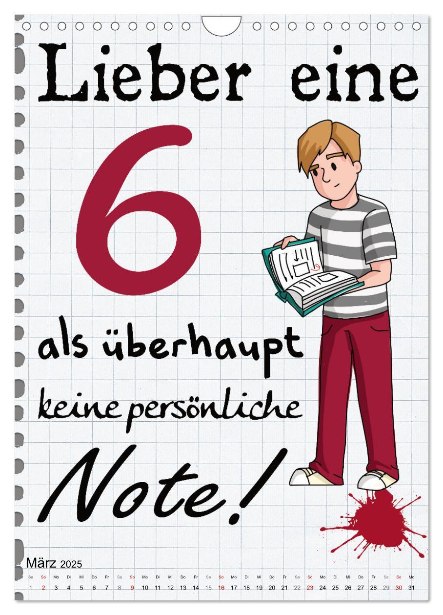 Bild: 9783435903412 | Schüler-Sprüche (Wandkalender 2025 DIN A4 hoch), CALVENDO...