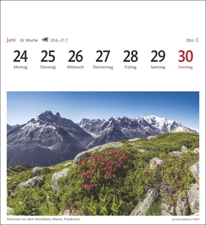 Bild: 9783840029448 | Alpen Sehnsuchtskalender 2024. 53 Postkarten in einem Fotokalender...