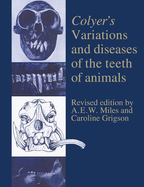 Cover: 9780521544078 | Colyer's Variations and Diseases of the Teeth of Animals | Taschenbuch