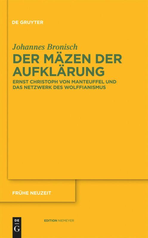 Cover: 9783110233148 | Der Mäzen der Aufklärung | Johannes Bronisch | Buch | ISSN | VII