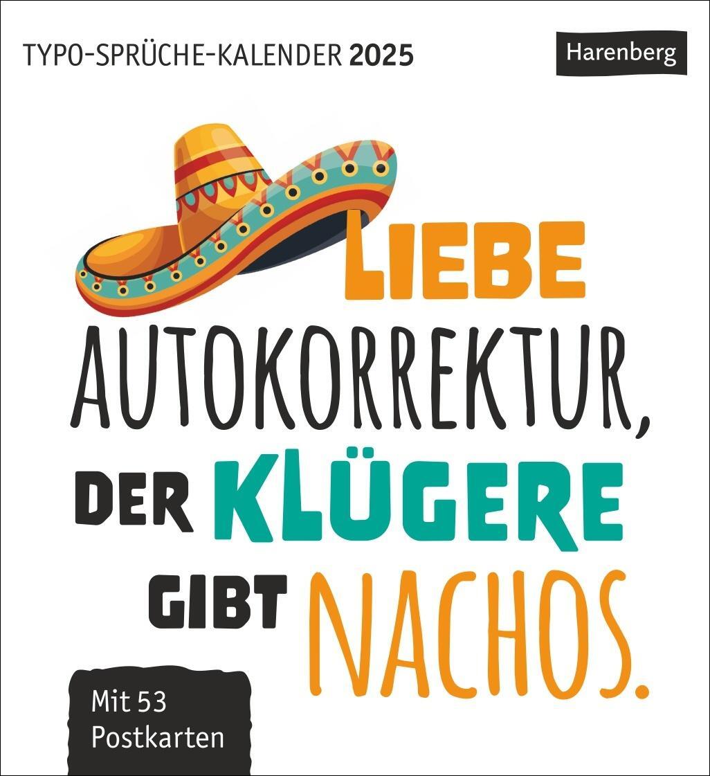 Cover: 9783840034800 | Typo-Sprüche-Kalender Postkartenkalender 2025 - Wochenkalender mit...