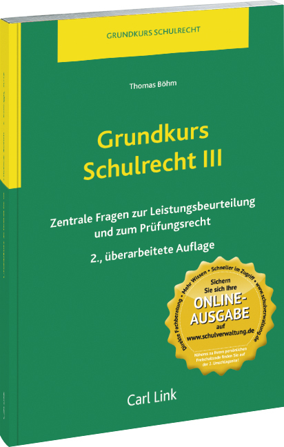 Cover: 9783556069264 | Grundkurs Schulrecht III | Thomas Böhm | Taschenbuch | 124 S. | 2015
