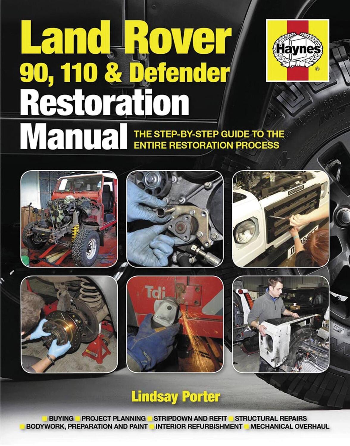 Cover: 9780857334794 | Land Rover 90, 110 &amp; Defender Restoration Manual | Lindsay Porter