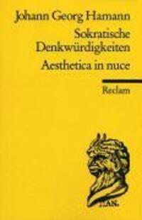 Cover: 9783150009260 | Sokratische Denkwürdigkeiten / Aesthetica in nuce | Hamann | Buch