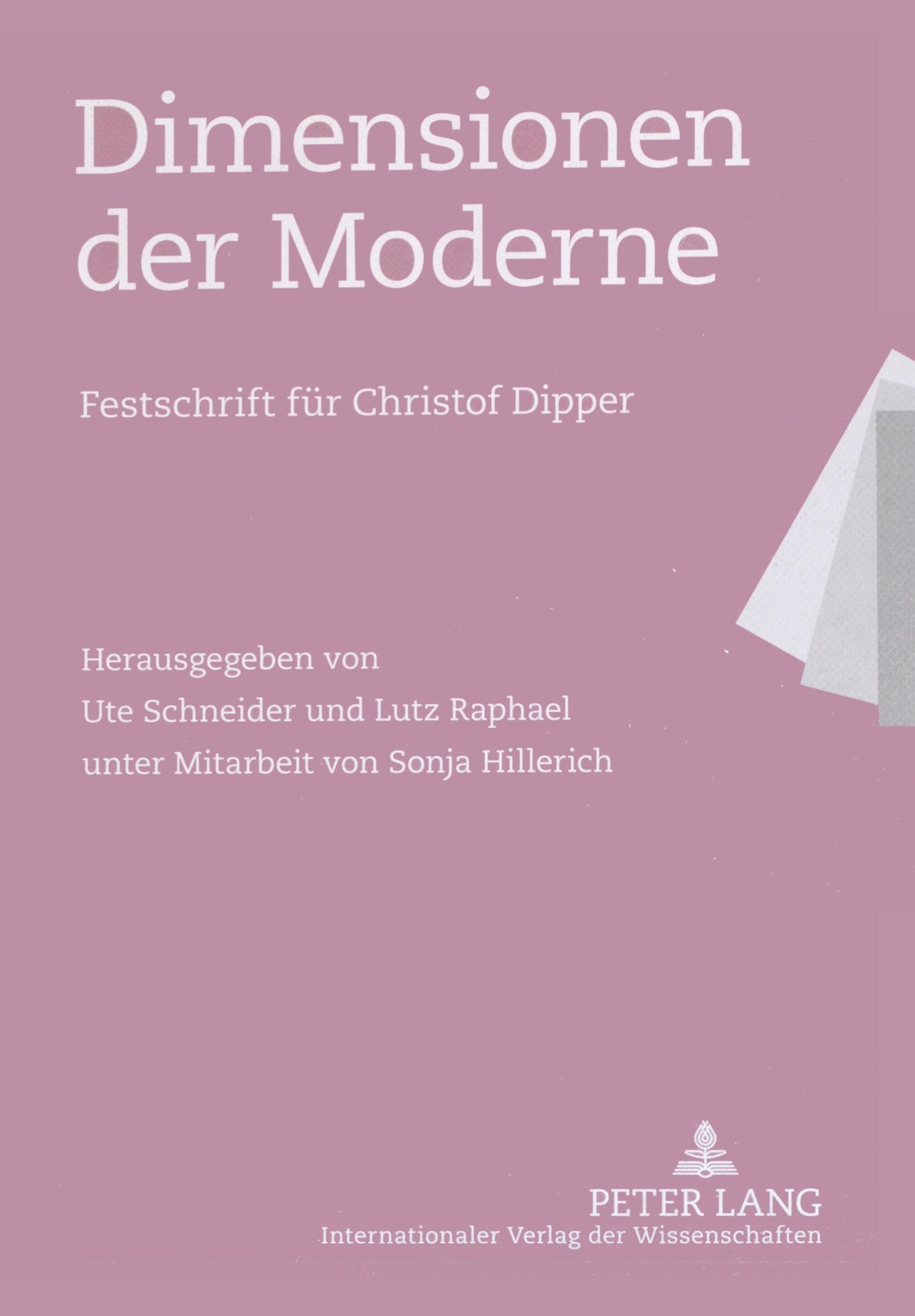 Cover: 9783631572986 | Dimensionen der Moderne | Festschrift für Christof Dipper | Buch