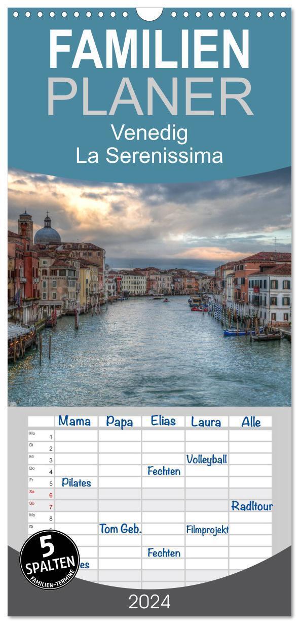 Cover: 9783383082993 | Familienplaner 2024 - Venedig - La Serenissima mit 5 Spalten...