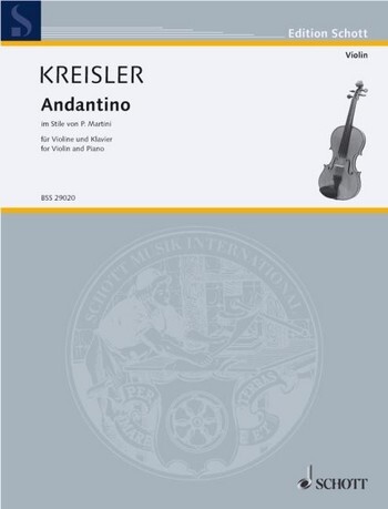 Cover: 9790001106573 | Andante | Fritz Kreisler | Buch | Schott Music | EAN 9790001106573