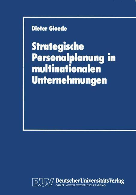 Cover: 9783824400928 | Strategische Personalplanung in multinationalen Unternehmungen | Buch