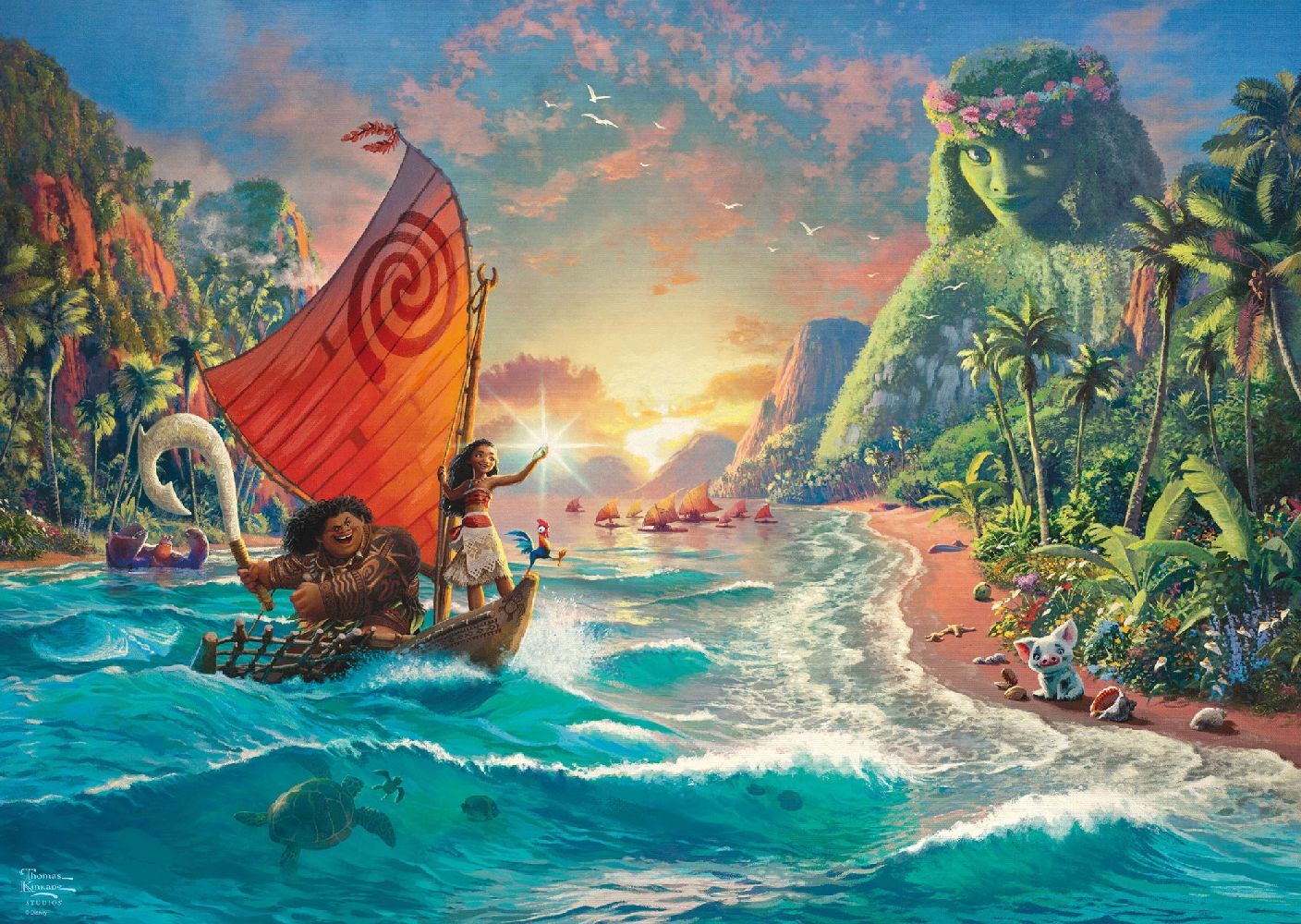 Bild: 4001504580308 | Disney, Vaiana, Moana | Puzzle Thomas Kinkade, Disney 1.000 Teile