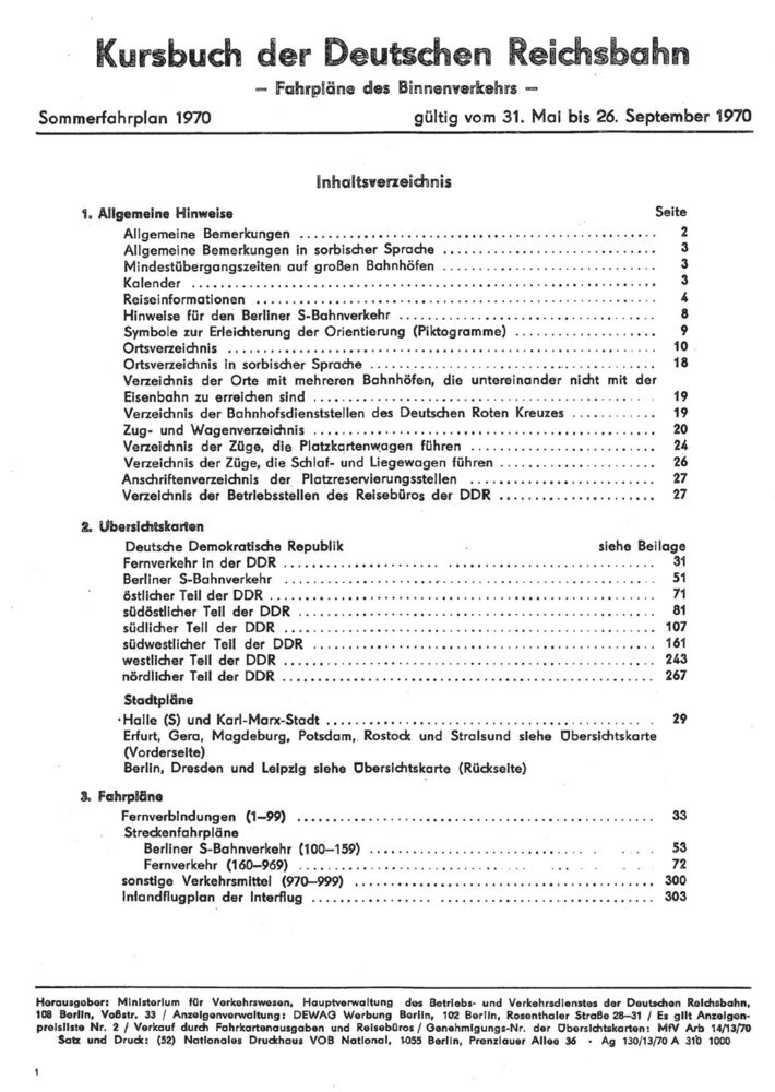 Bild: 9783959665018 | Kursbuch der Deutschen Reichsbahn - Sommerfahrplan 1970 | Rockstuhl