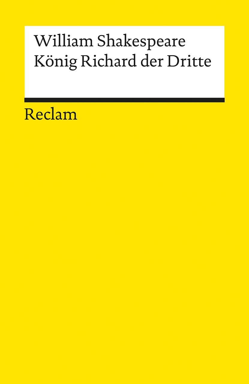 Cover: 9783150000625 | König Richard der Dritte | William Shakespeare | Taschenbuch | 165 S.