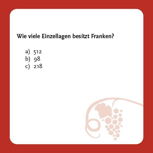 Bild: 4250364119085 | Das Frankenwein-Quiz | 66 Fragen rund um den Frankenwein | Stück