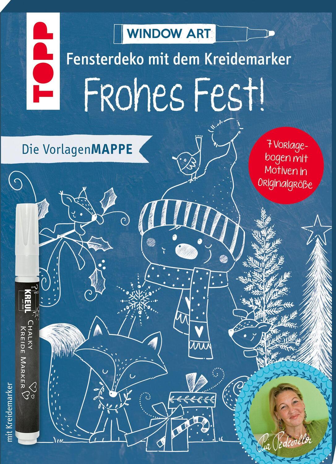 Cover: 9783772444357 | Vorlagenmappe Fensterdeko mit dem Kreidemarker - Frohes Fest! inkl....