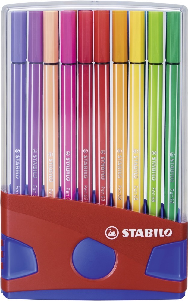 Cover: 4006381372213 | Premium-Filzstift - STABILO Pen 68 ColorParade - 20er Tischset in...