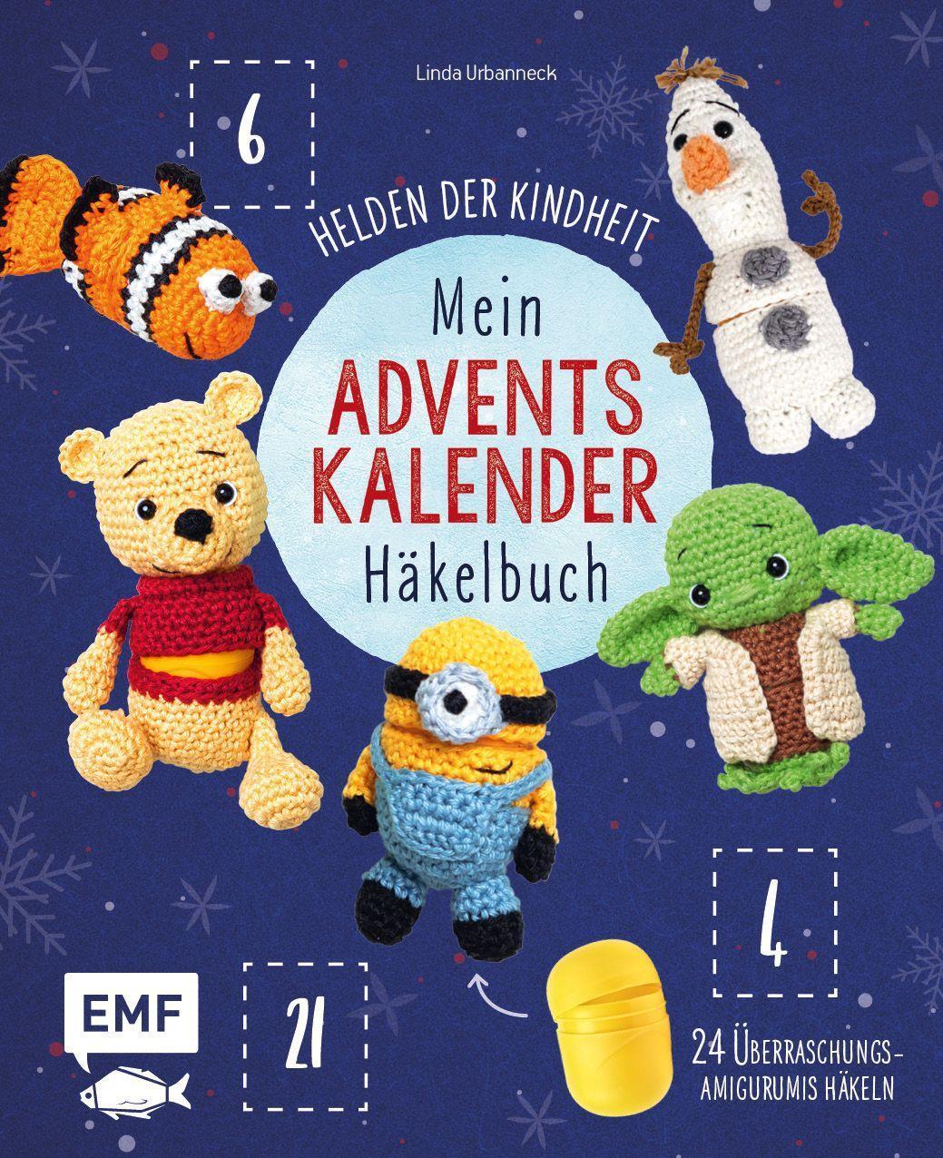 Cover: 9783745908985 | Mein Adventskalender-Häkelbuch: Helden der Kindheit | Linda Urbanneck