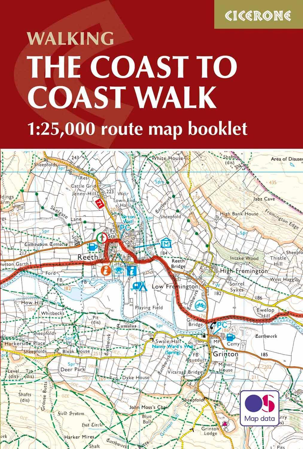 Cover: 9781852849269 | The Coast to Coast Map Booklet | 1:25,000 OS Route Map Booklet | Marsh