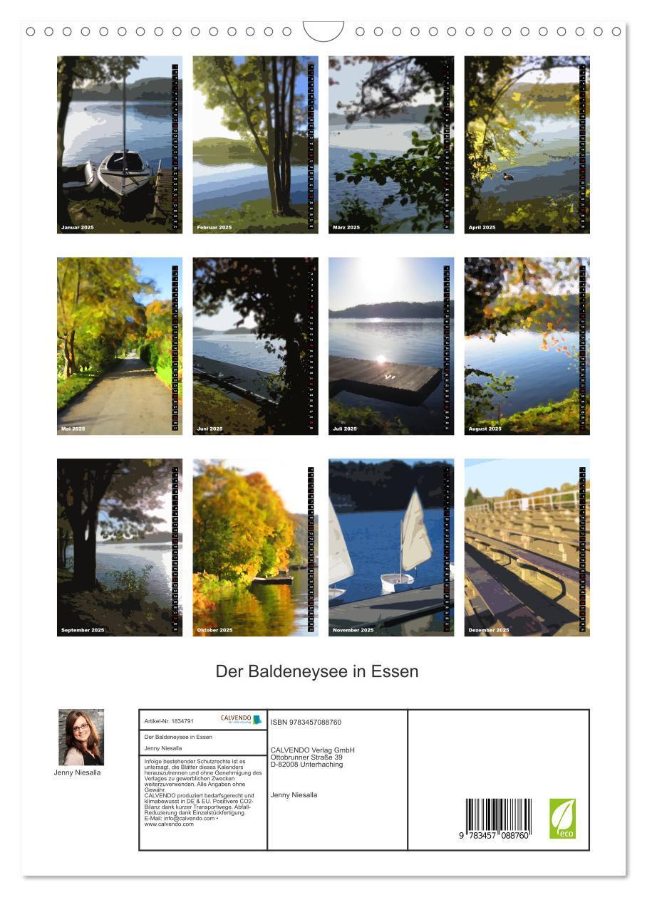 Bild: 9783457088760 | Der Baldeneysee in Essen (Wandkalender 2025 DIN A3 hoch), CALVENDO...