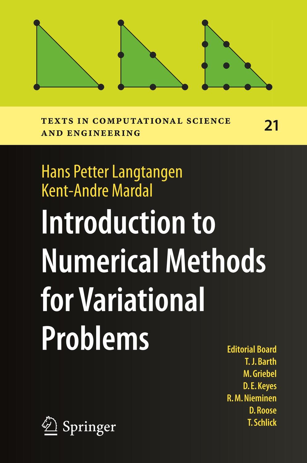 Cover: 9783030237875 | Introduction to Numerical Methods for Variational Problems | Buch
