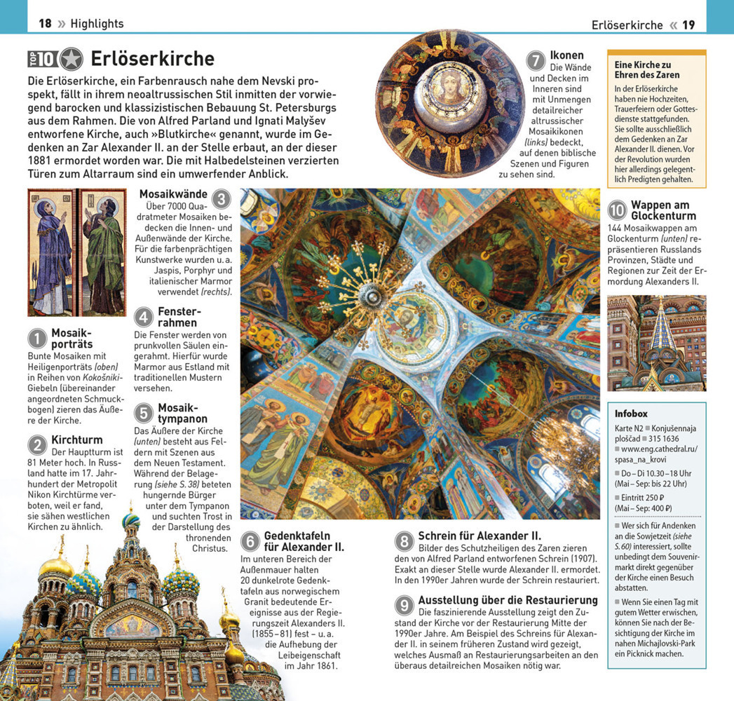 Bild: 9783734205781 | Top 10 Reiseführer St. Petersburg, m. 1 Karte, m. 1 Beilage | Buch