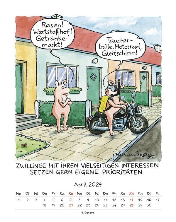 Bild: 9783731869450 | Zwillinge 2024 | Korsch Verlag | Kalender | Spiralbindung | 13 S.