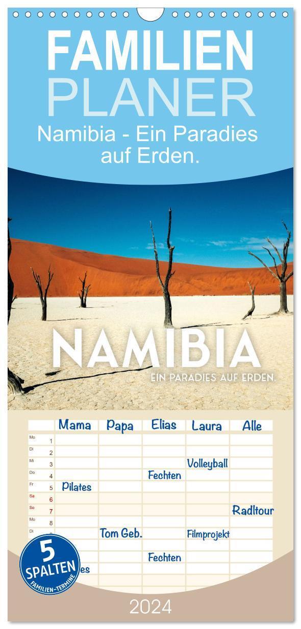 Cover: 9783675599598 | Familienplaner 2024 - Namibia - Ein Paradies auf Erden. mit 5...