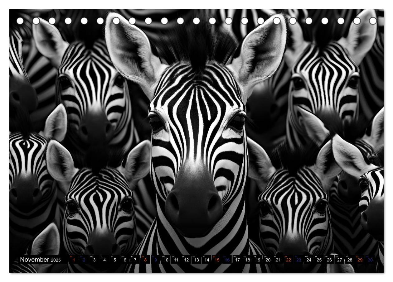 Bild: 9783457146194 | ZEBRAS - Modern Art (Tischkalender 2025 DIN A5 quer), CALVENDO...