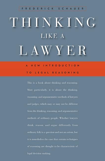 Cover: 9780674062481 | Thinking Like a Lawyer | A New Introduction to Legal Reasoning | Buch