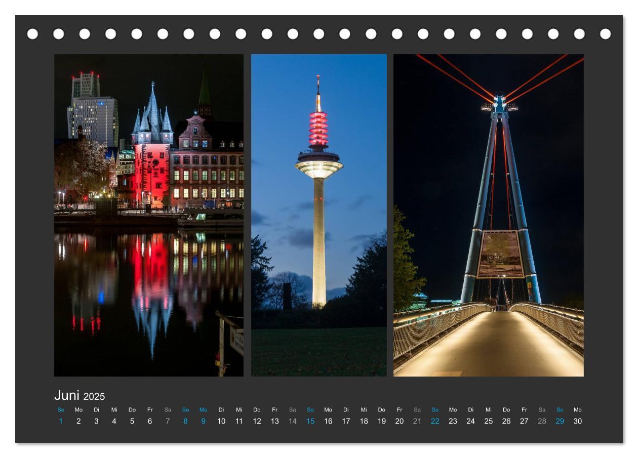 Bild: 9783435525294 | FRANKFURT - Nachtlichter 2025 (Tischkalender 2025 DIN A5 quer),...