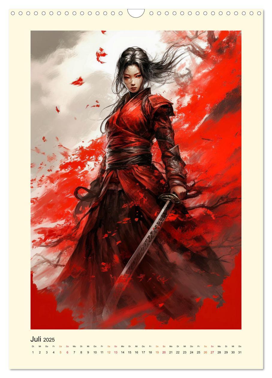 Bild: 9783435845316 | Samurai Amazonen (Wandkalender 2025 DIN A3 hoch), CALVENDO...