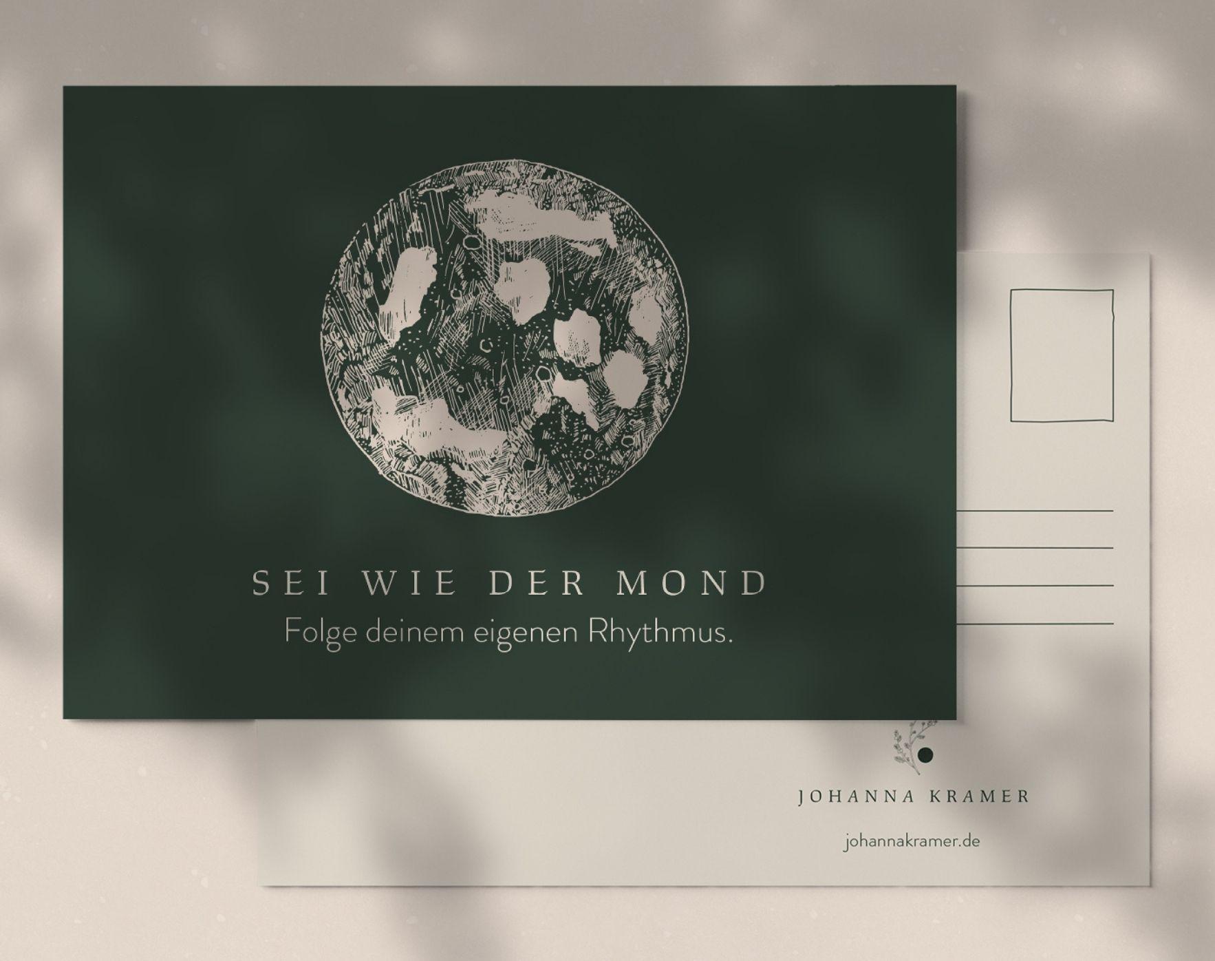 Bild: 9783985956692 | Schönes Postkarten Set "Sei wie der Mond" | Johanna Kramer | Buch