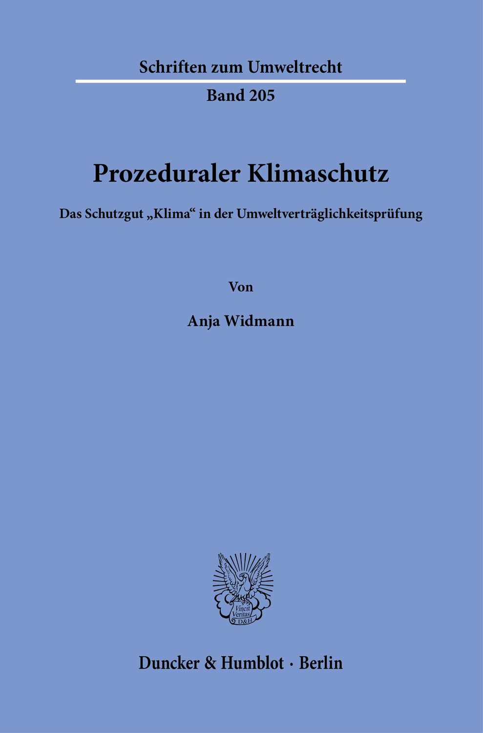 Cover: 9783428190423 | Prozeduraler Klimaschutz. | Anja Widmann | Taschenbuch | 236 S. | 2024