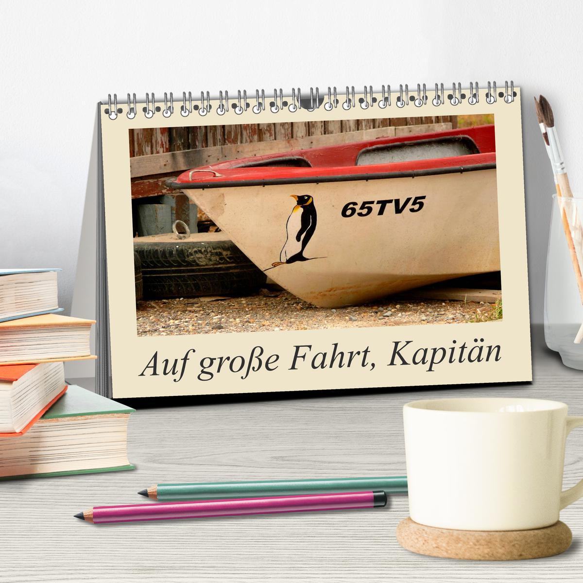 Bild: 9783435577163 | Auf große Fahrt, Kapitän (Tischkalender 2025 DIN A5 quer), CALVENDO...