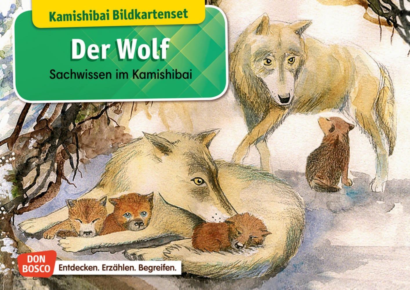 Cover: 4260179515729 | Der Wolf. Kamishibai Bildkartenset. | Katharina Stöckl-Bauer | Box