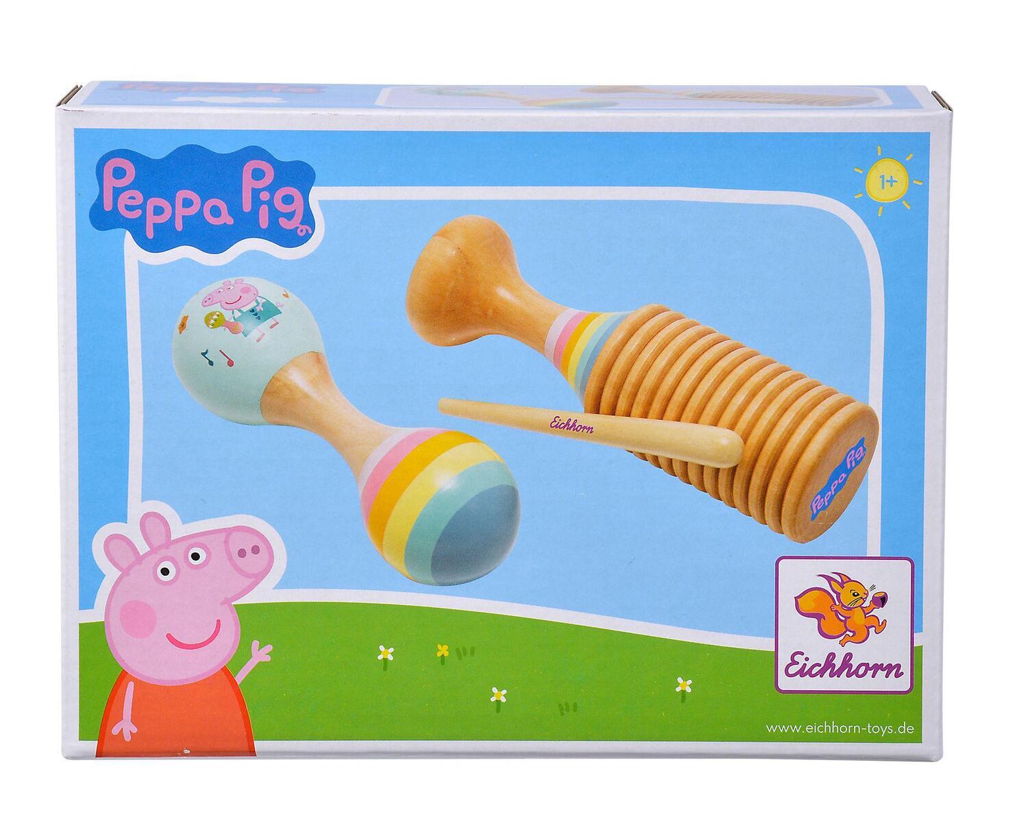 Bild: 4003046010503 | Peppa Pig Maraca und Ratsche Set | Spiel | Deutsch | 2023 | Eichhorn