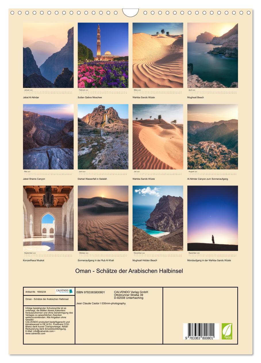 Bild: 9783383800801 | Oman - Schätze der Arabischen Halbinsel (Wandkalender 2025 DIN A3...