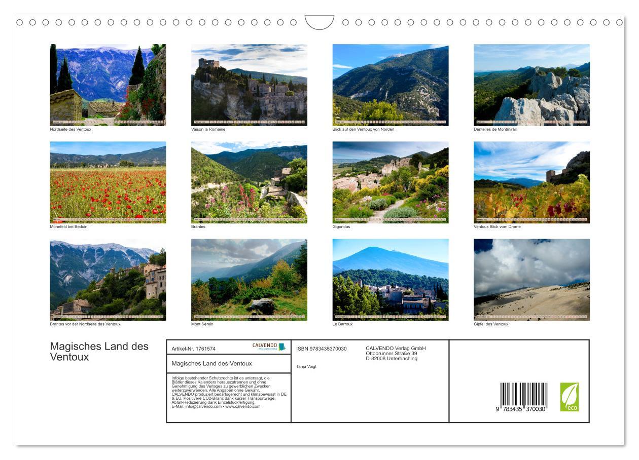 Bild: 9783435370030 | Magisches Land des Ventoux (Wandkalender 2025 DIN A3 quer),...