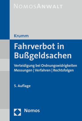 Cover: 9783848778706 | Fahrverbot in Bußgeldsachen | Carsten Krumm | Buch | 726 S. | Deutsch