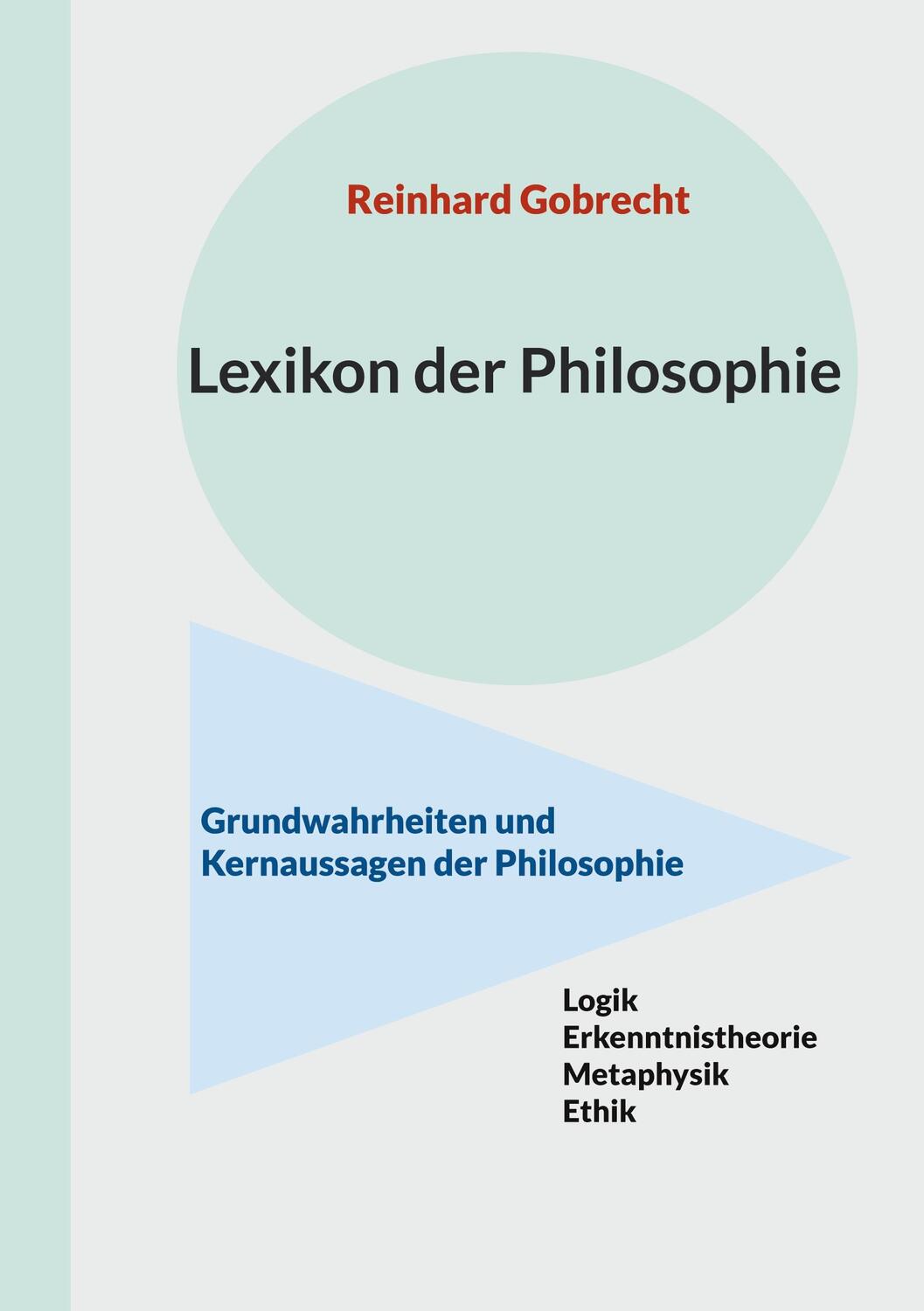 Cover: 9783757860004 | Lexikon der Philosophie | Reinhard Gobrecht | Taschenbuch | Paperback