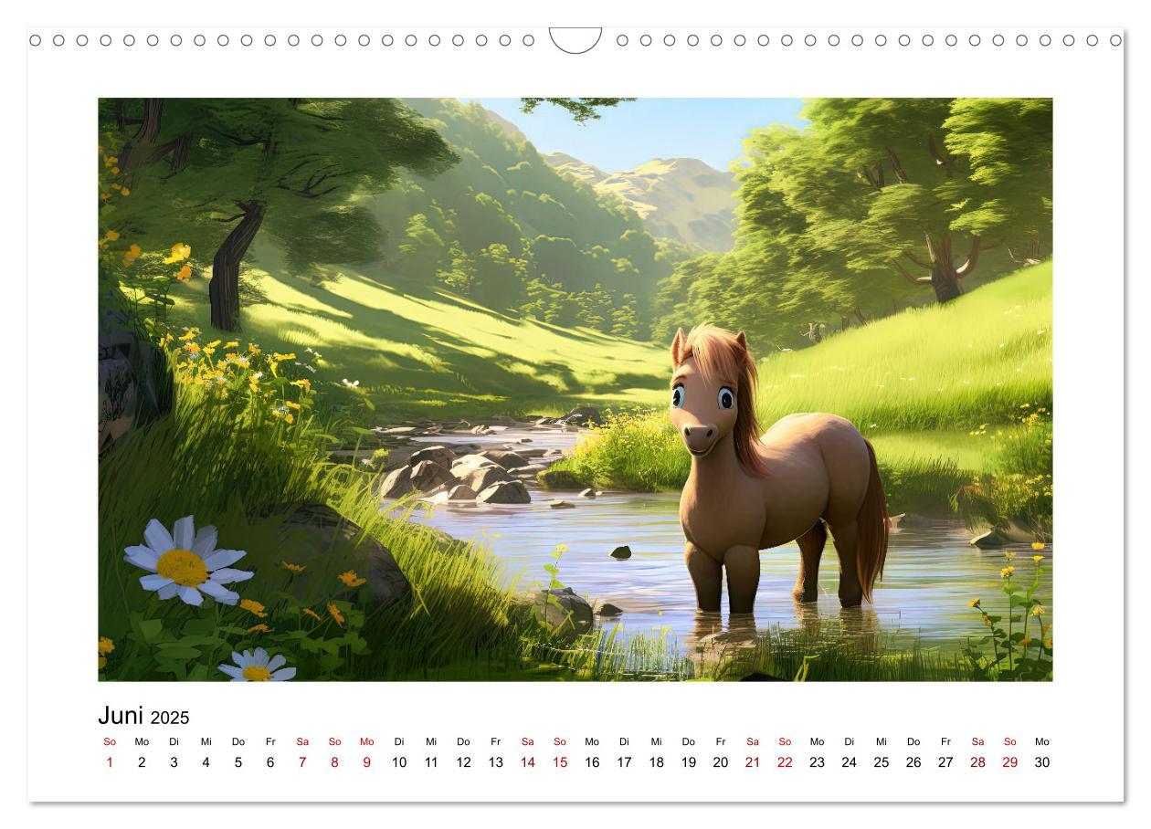 Bild: 9783383883088 | Niedliche Ponys (Wandkalender 2025 DIN A3 quer), CALVENDO...