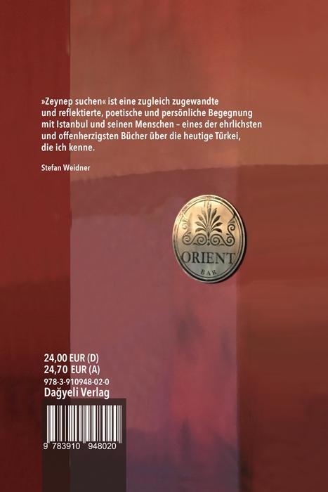 Rückseite: 9783910948020 | Zeynep suchen | Ein Blog-Roman aus Istanbul | Sabine Schiffner | Buch