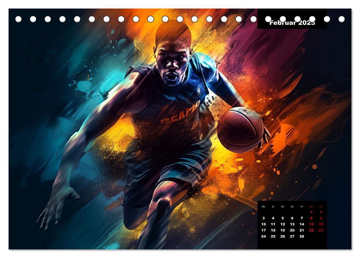 Bild: 9783383905667 | Faszination Basketball (Tischkalender 2025 DIN A5 quer), CALVENDO...