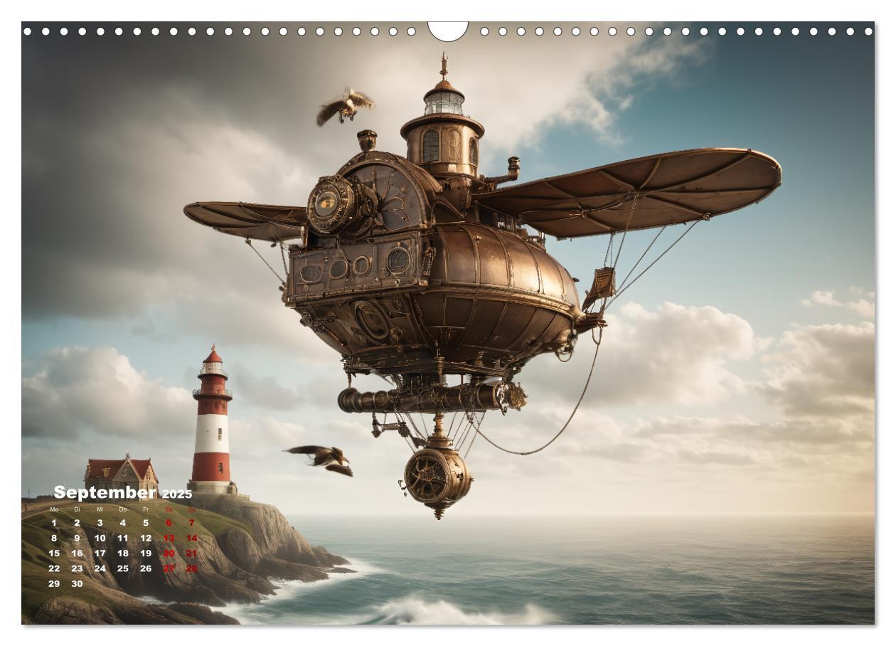 Bild: 9783383803789 | Steampunk - Die Welt der Leuchttürme (Wandkalender 2025 DIN A3...