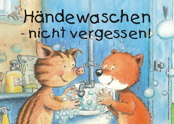 Cover: 9783865591166 | Händewaschen - nicht vergessen! Kunststoff-Schild, 29,7 x 21cm | Stück