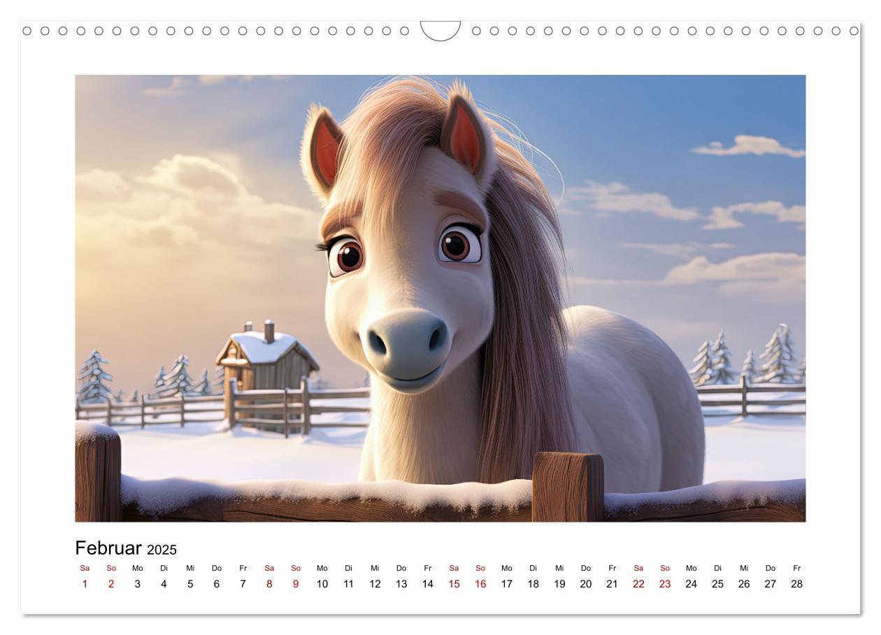 Bild: 9783383883088 | Niedliche Ponys (Wandkalender 2025 DIN A3 quer), CALVENDO...