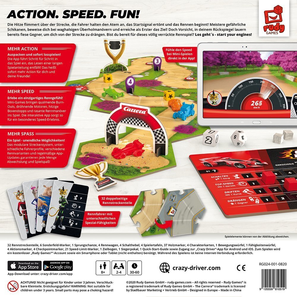 Bild: 9120059810519 | Carrera - Crazy Driver (Spiel) | ACTION. SPEED. FUN | Driver | Spiel