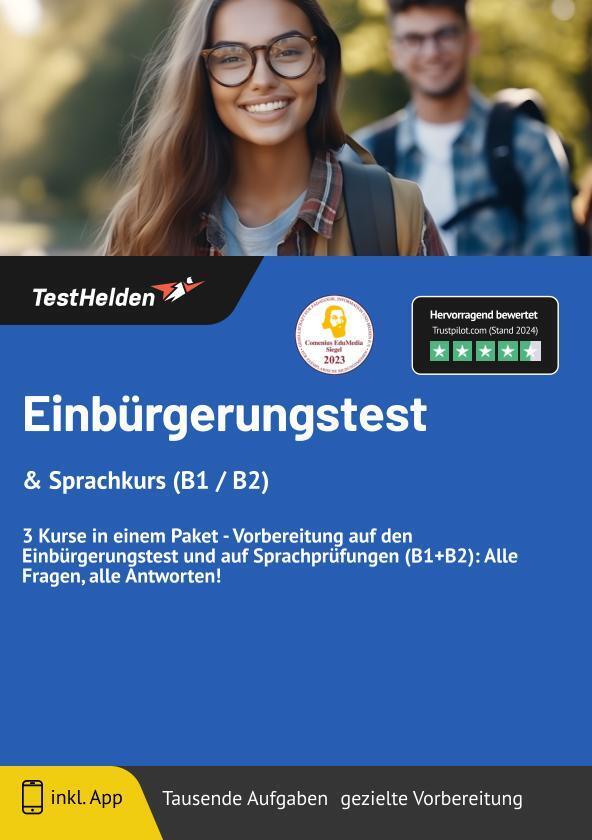 Cover: 9783988173690 | Einbürgerungstest &amp; Sprachkurs (B1 / B2) 3 Kurse in einem Paket -...